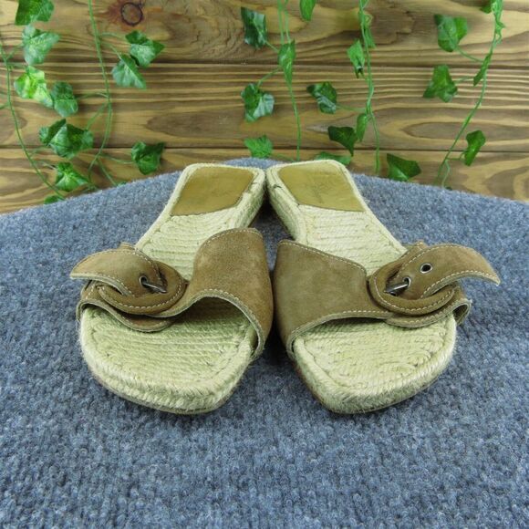 Tommy Bahama‎  Women Slide Sandal Shoes Size 7 Medium Brown Leather - Picture 2 of 9